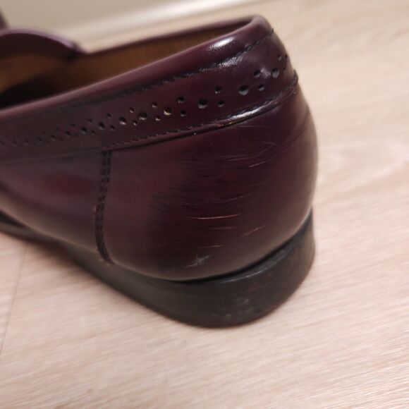 GH Bass & Co Weejuns Leather Loafers Dress Shoes Mens Size 12 Burgundy - Picture 13 of 16